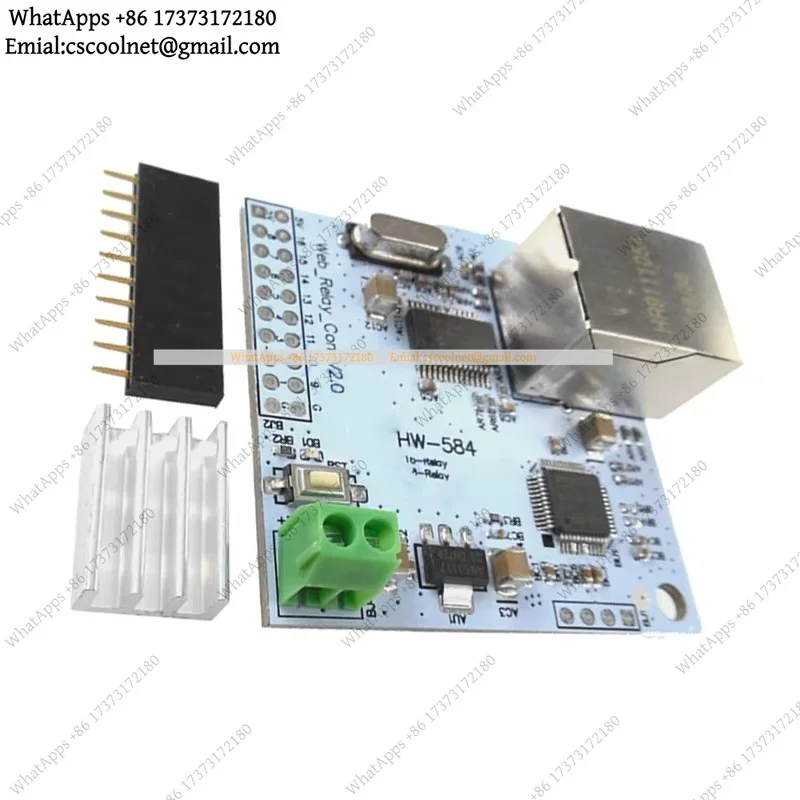HW-584 8-Channel W5100 Network Relay Module 5V IoT Switch ENC28J60 Control Board Web Server Automation System
