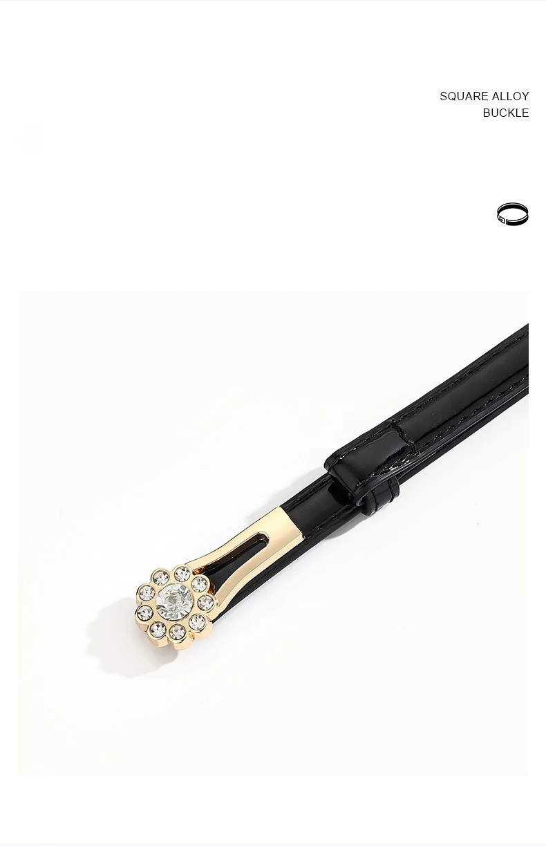 Damen-Taillengürtel, Schnalle, Blumen-Diamant, feiner Anzuggürtel, Rock, Pullover, Mantel, Taillenband, leichte Luxus-Taillenkette – Detail 4