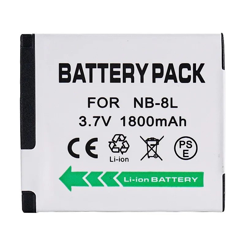 1800mAh NB-8L Battery for Canon Powershot A3100 IS A3300 IS PC1589 PC1474 PC1585 PC1475 A1590, High Capacity Replacement