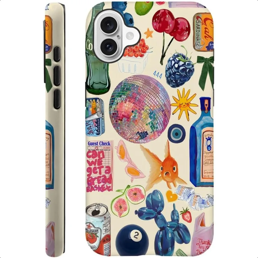 

Compatible with for iPhone 16European Collage Lovely Phone Case for Girl Women Boy Men Scratch Resistant Shockproof Cover Phone