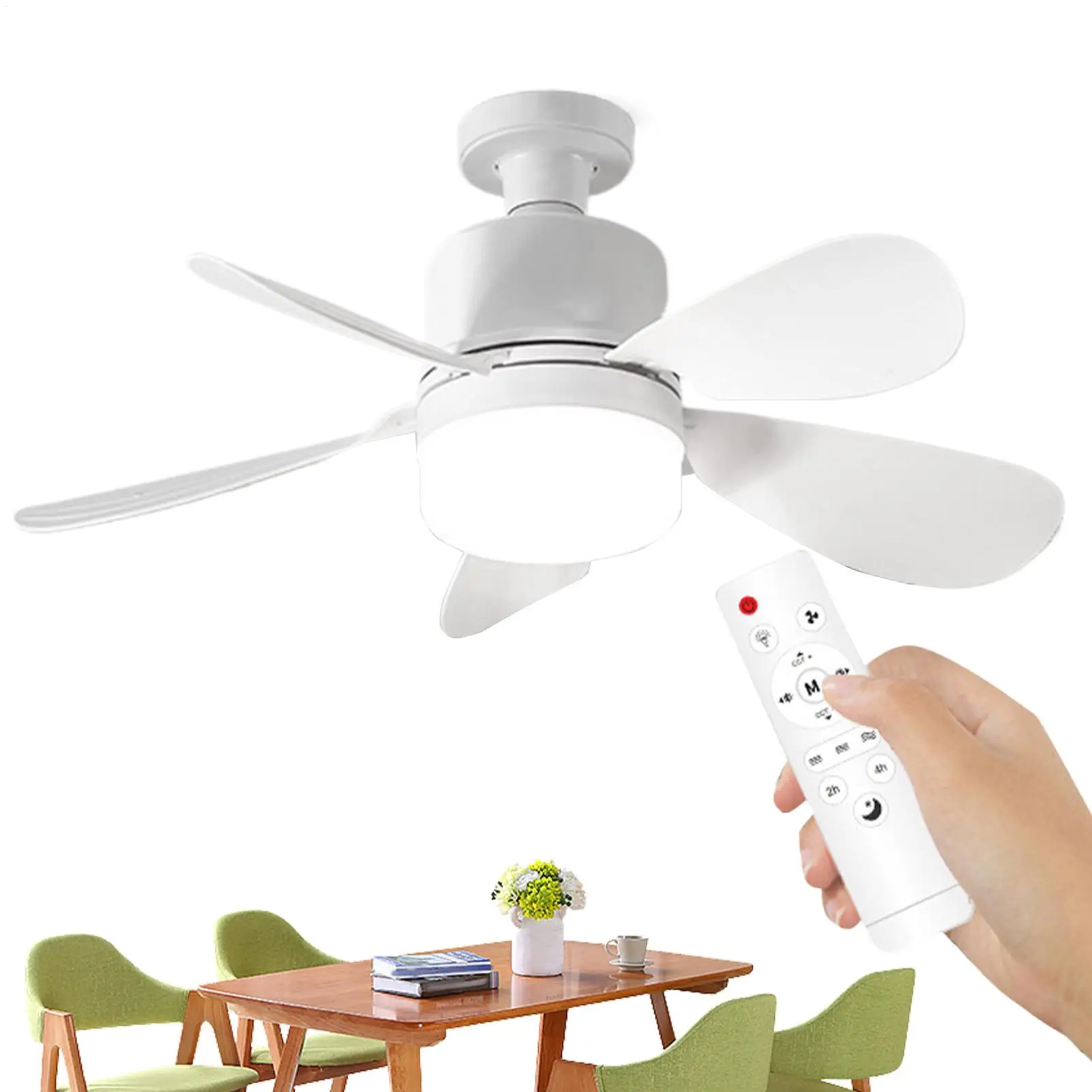 

Ceiling Fans For Bedroom Small Silent Fan Light Intelligent Lighting Detachable Cooling Gadget For Hallway Bedroom Living Room
