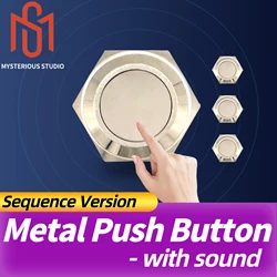Mysterious Studio Store Escape Room Buttonsr Short Flat Metal Push Button Light Press for Exit Game Puzzle 1987 Superb