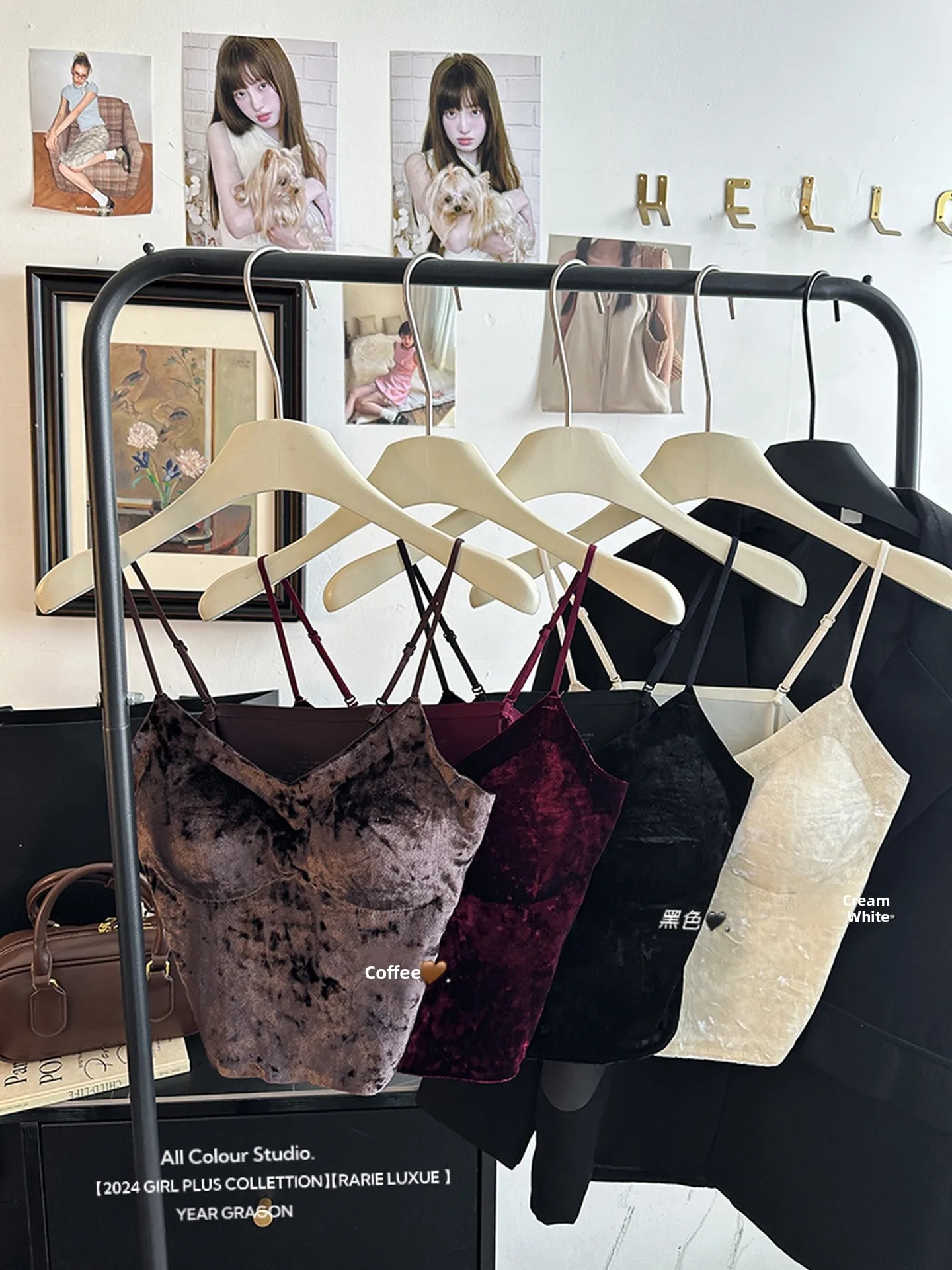 

Autumn Winter Gold Velvet Warm Strap Vest Women's Beautiful Ba Bra Not Needed a Prevents Cup Running Underwear Csole