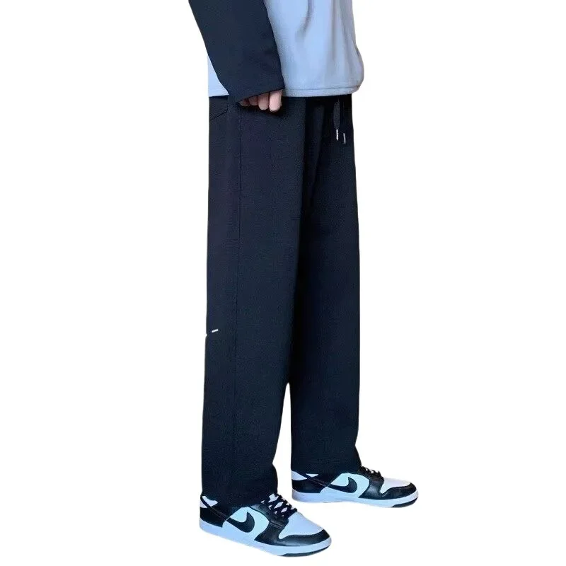 Autumn Sweat Pants Men's Casual Sports Wide Leg Pants Straight Leg Pants 2024 Men's Loose All-match Trousers