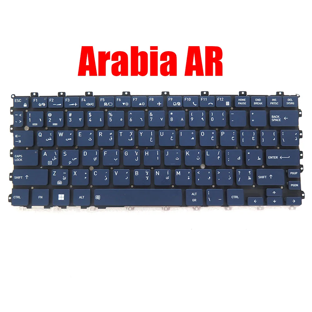 لوحة مفاتيح الكمبيوتر المحمول LA PO TR AR HB G83C000MP5 G83C000MP5ZK KT0121F5BK2800A00 21F5B 21F5B-UK العربية العبرية اللاتينية التركية الأزرق الخلفية #3
