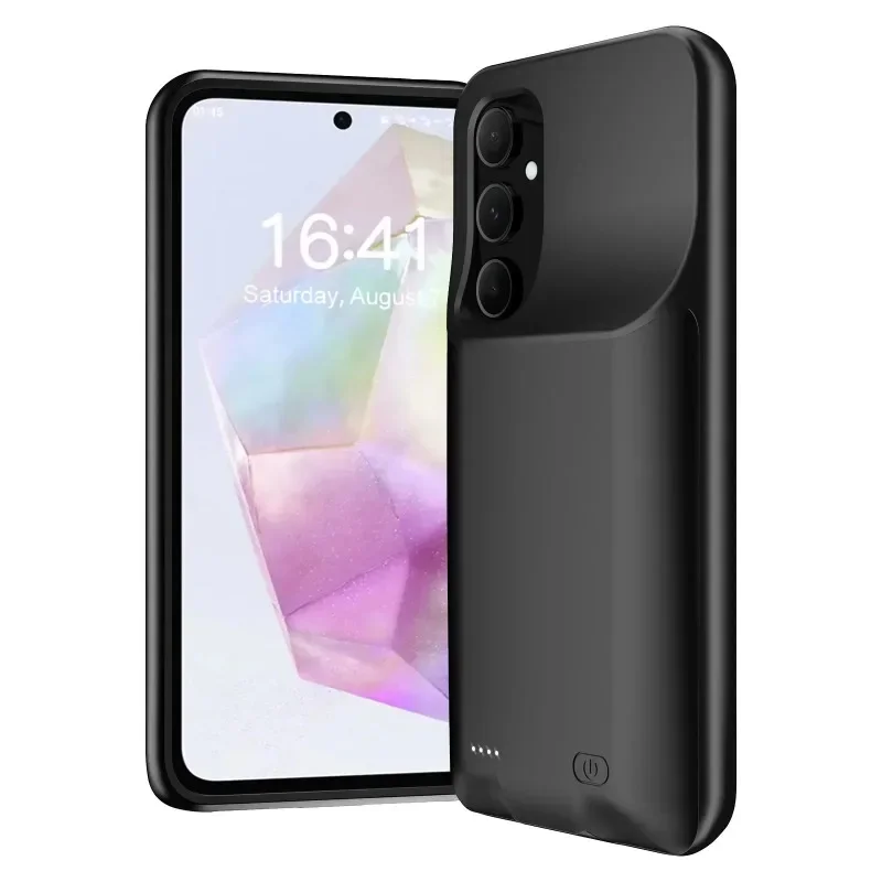 10000mAh Smart Battery Charger Case for Samsung Galaxy A55 External Power Bank Portable Phone Battery Pack A55 Charging Cover