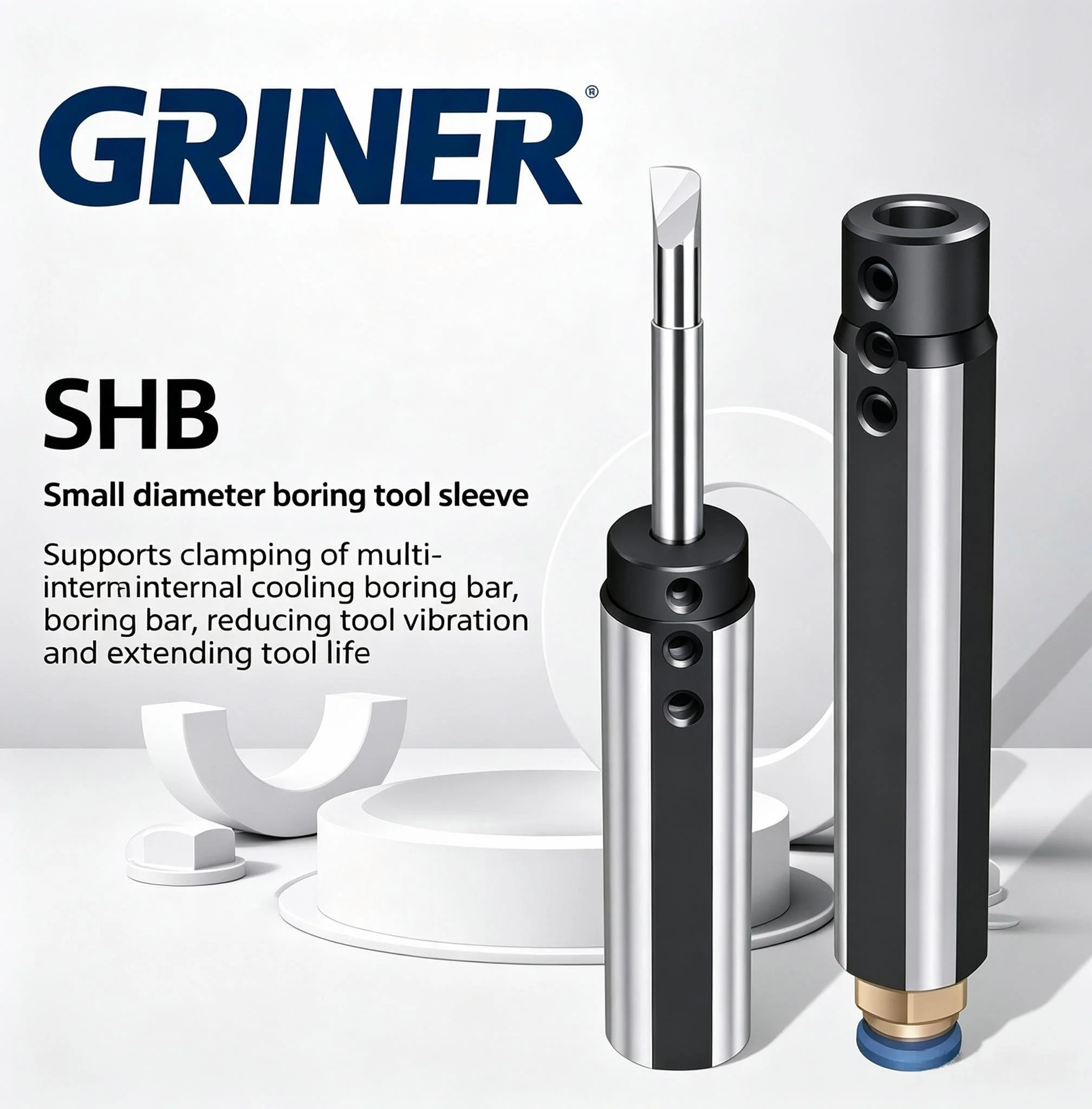 SHB12 SHB16 SHB20 SHB25 Reduction Tool Holder Small Diameter Boring Bar Sleeve CNC Lathe Micro Internal Boring Tool Sleeve, Clam