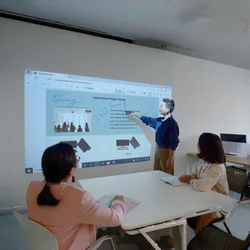 Interactive Whiteboard Projector Wall Finger Touch Screen Smartboard Portable Digital Writing Board Teach Educational Equipment