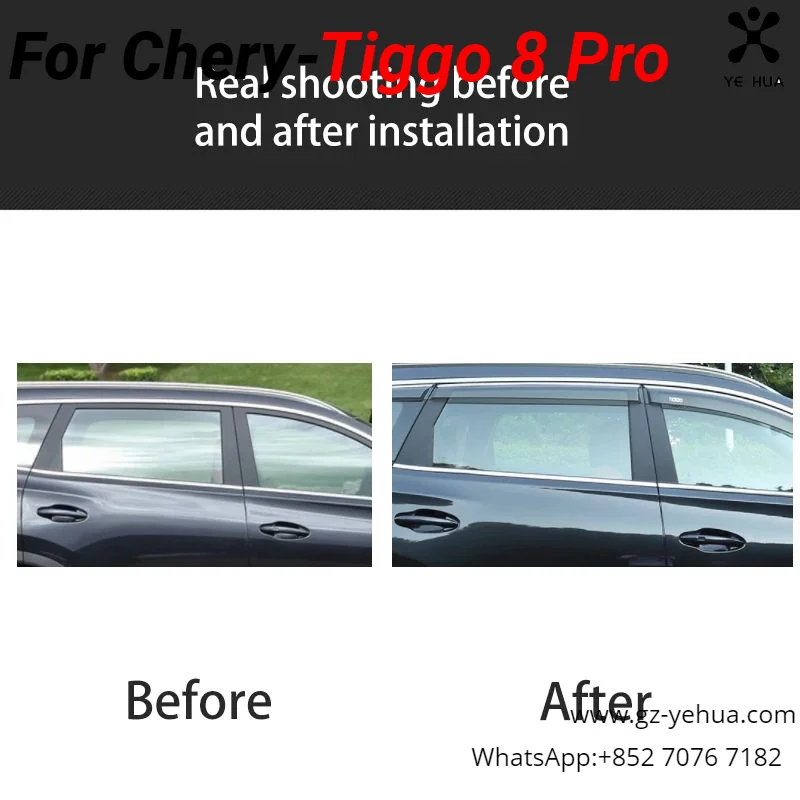 For Chery Tiggo 8 Pro / Tiggo 8 2021 Car Weather Shield Awnings Shelters Awnings and Roofing Coats Exterior Accessories Parts