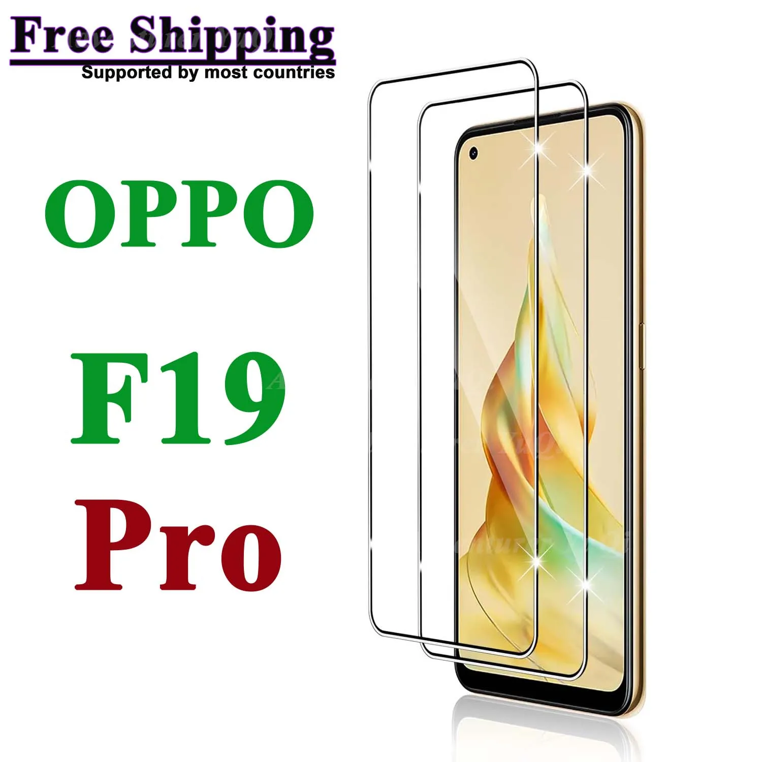 

Screen Protector For OPPO F19 Pro, Tempered Glass High Aluminum HD Crystal 9H Transparent Ultra Clear Anti Scratch Case Friendly