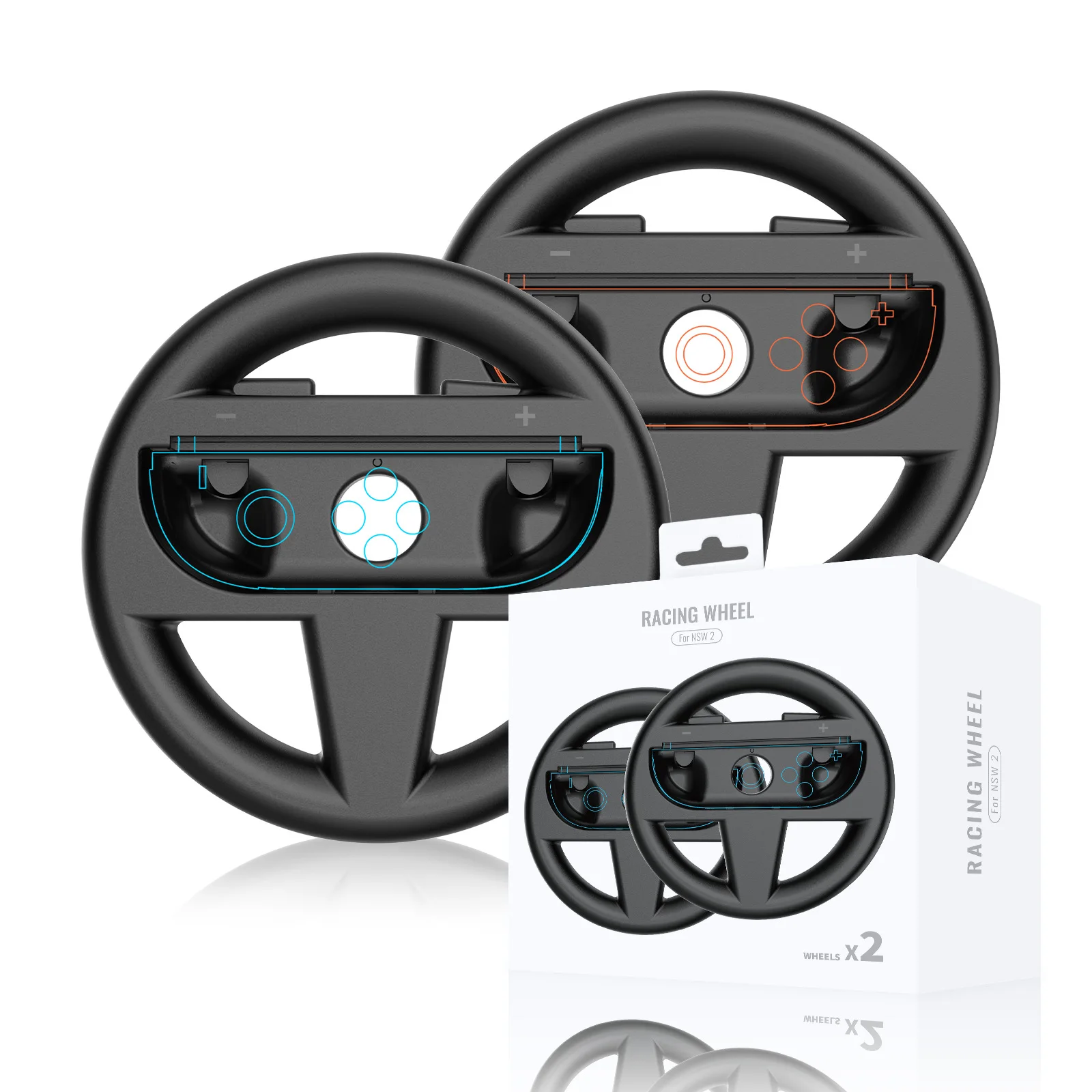 

JYS-NS2261 2in1 Racing Steering Wheels Handle Stand Holder Controller Handle Holder for Switch 2 Joy Con Controller Accessories