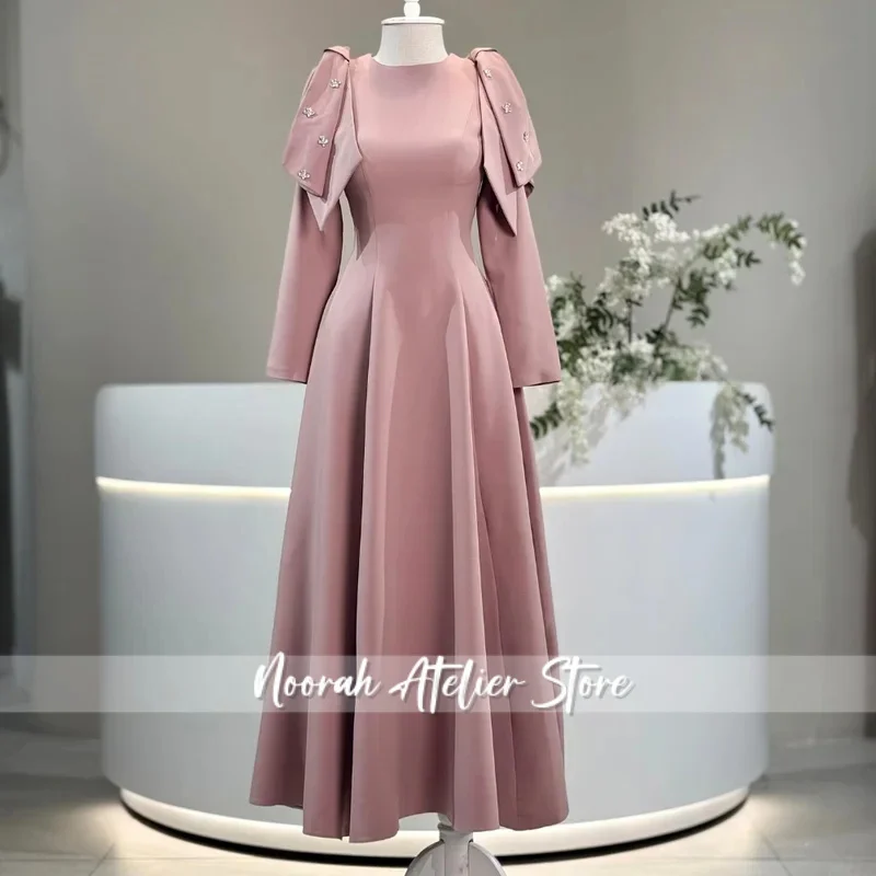 

Customized Elegant Jersey Sequined Pleat A-Line Scoop Neck Midi Dresses Bespoke Occasion High Quality