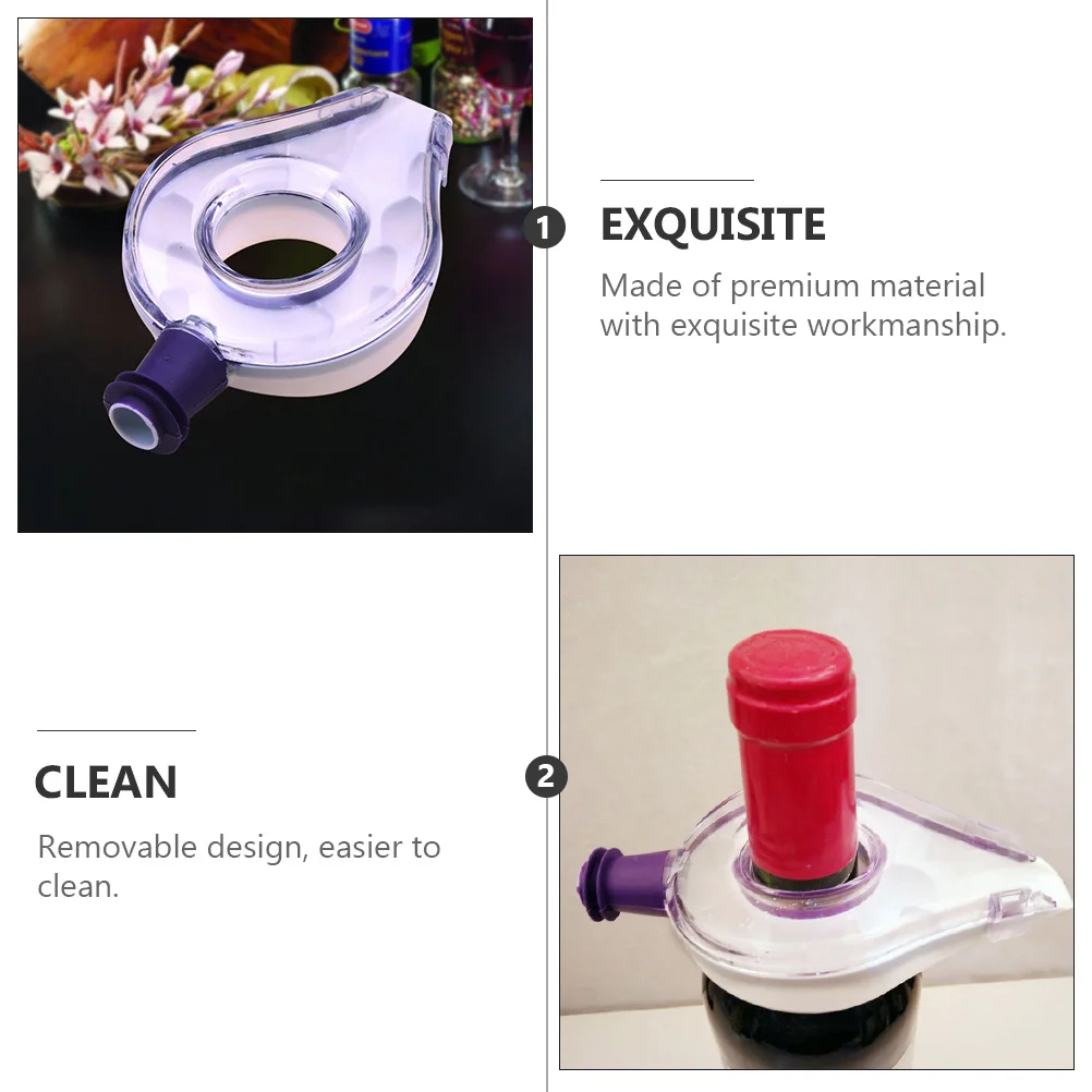 

1Pcs Red Wine Decanter Premium Handheld Fast Wine Aerator Smooth Easy Clean Removable Design for Brandy Whiskey