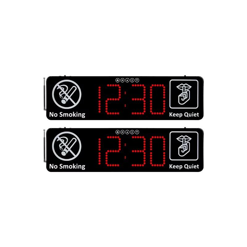 Double Sided Digital Wall Clock, Light Emitting Diode Digital Clock with Timer Date Display