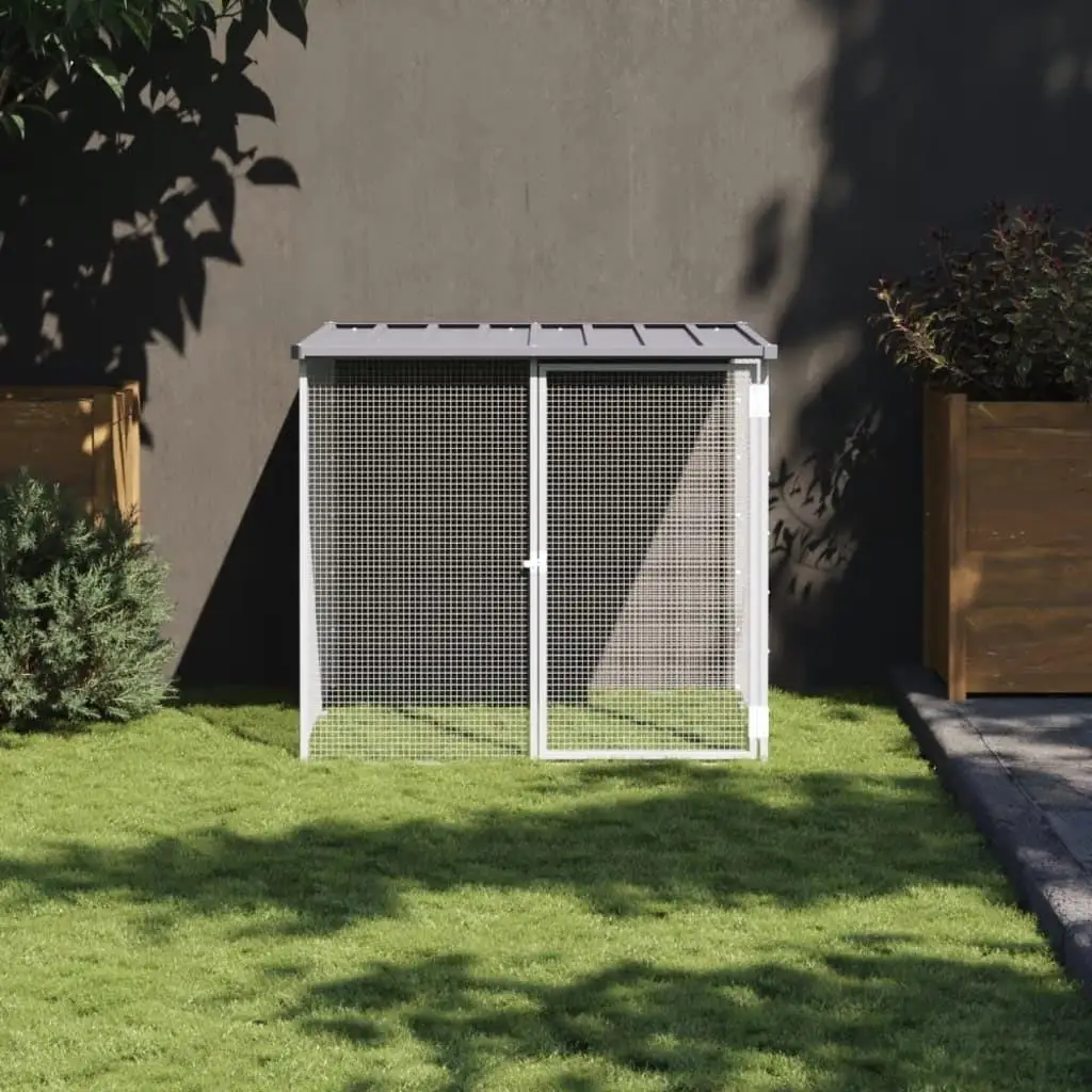 

Galvanized Steel Chicken Cage Light Grey Medium Size Design