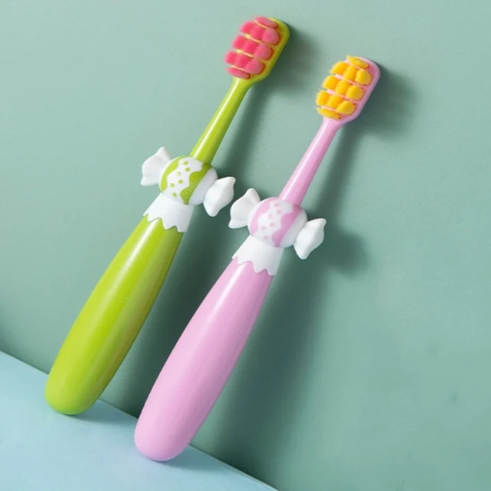 Soft-bristled Candy Shape Toothbrush Tooth Decay Prevention Teeth Cleaning Cartoon Kid's Toothrush Fresh Breath Food Grade