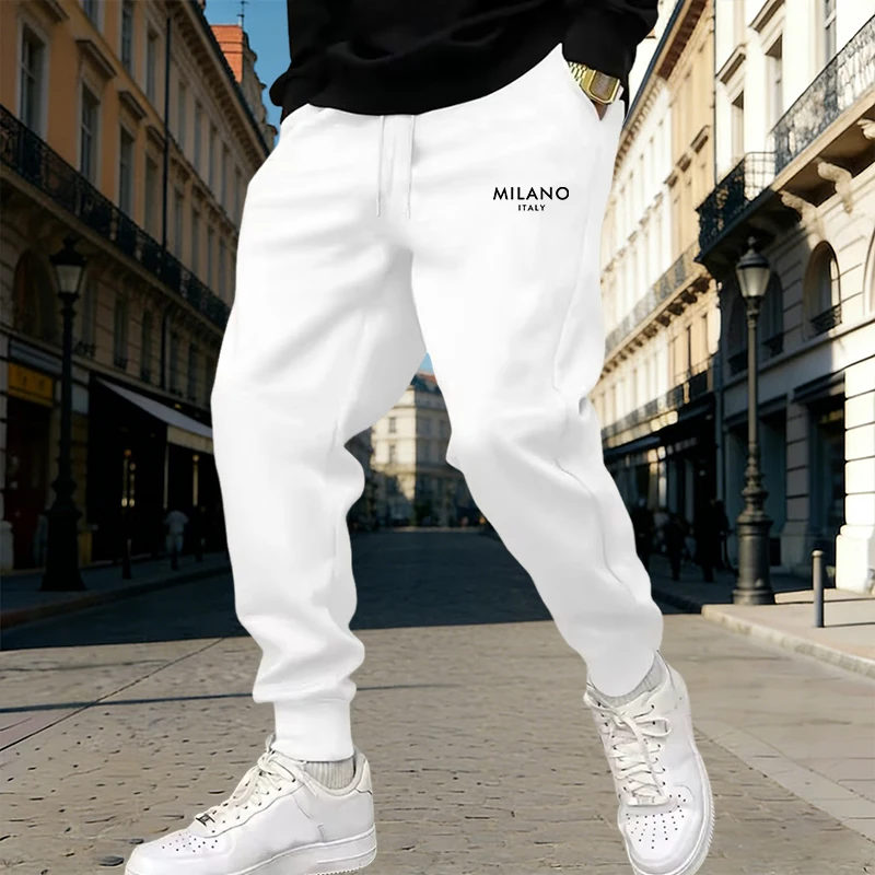 Bestseller Herren-Jogginghose mit Print, Lässige Sportbekleidung für Outdoor-Aktivitäten, Laufen und Jogging, Modische Vielseitige Weite Lange Hose – Detail 5