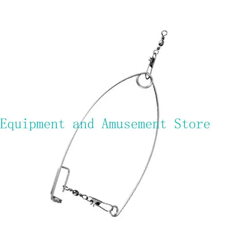 

652F Actuated Fishing Hook with Springs Automatic Fish Hook Device Stainless Steel Spring Loaded Ice Fishing Hook Trap