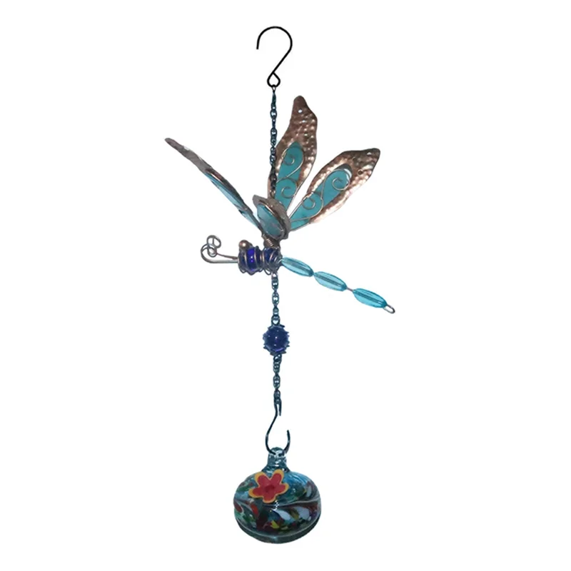

P4-1PCS Charming Wind Chimes Hanging Bird Feeder With Flower Shape Feeding Ports