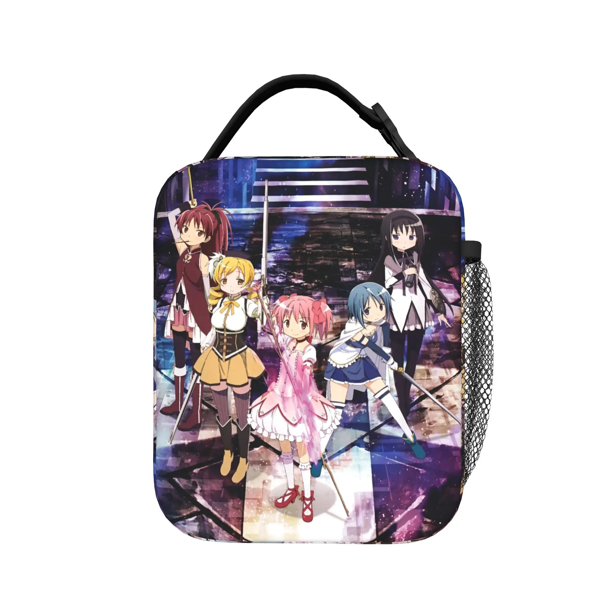 Puella Magi Madoka Magica Anime Thermal Insulated Lunch Bag  Reusable Food Container Bags Thermal Cooler Lunch Boxes