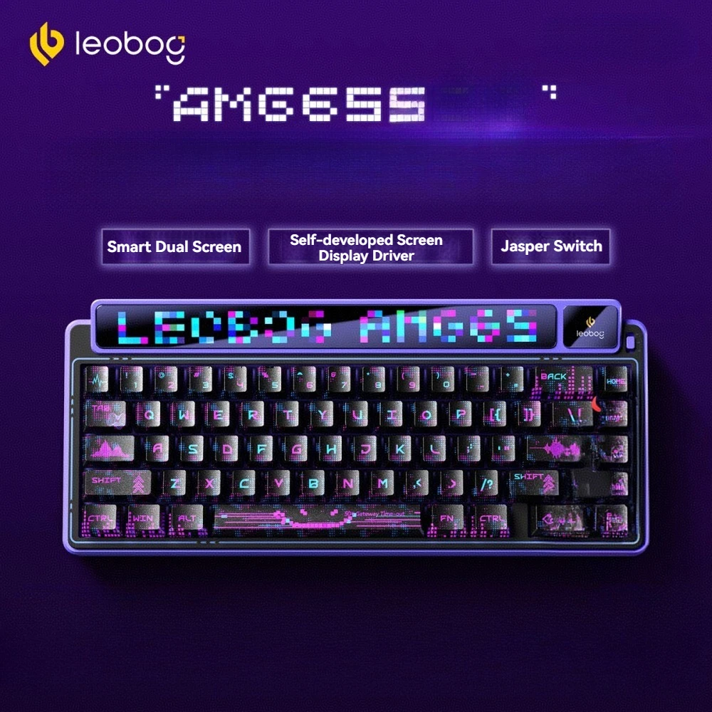 

LEOBOG AMG65 Mechanical Keyboard Customized Tri-mode Hot Swap RGB Gasket Structure Wireless E-sports Gamer Mechanical Keyboard