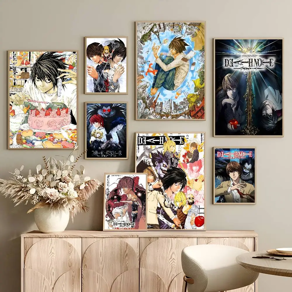 Anime Death Note Classic Anime Poster Waterproof Paper Sticker Coffee House Bar Room Wall Decor