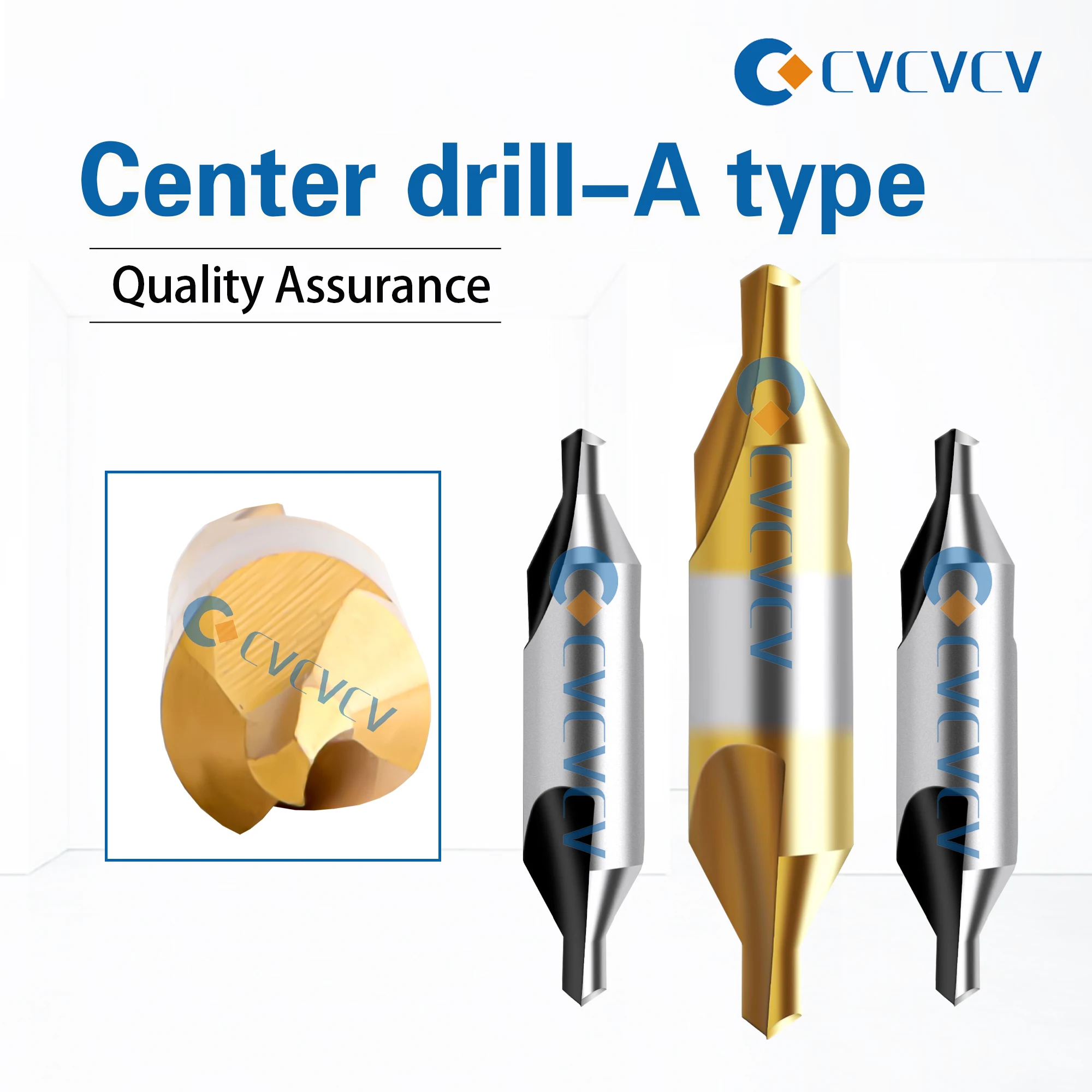 M35Cobalt-Plated 60° A-Type Center Drill Bit Extended Dual Head Center Drill Centering Drill Used for Stainless Steel Processing