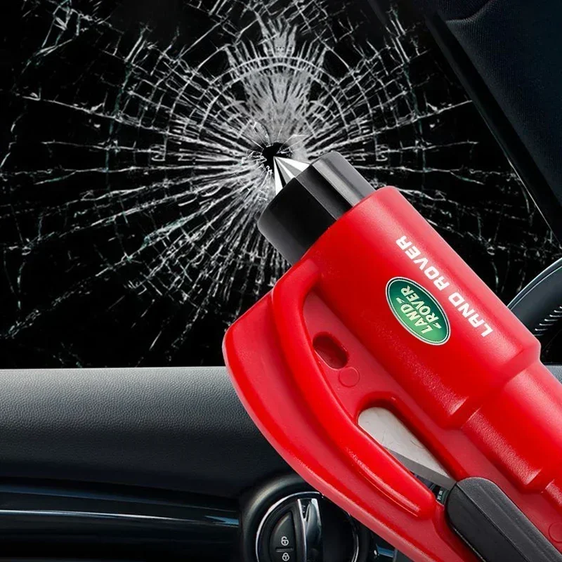 2-in-1 Car Safety Hammer Auto Emergency Glass Window Breaker Car Tool For Land Rover Discovery 3 4 LR3 LR4 L318 L319 L462 Sport