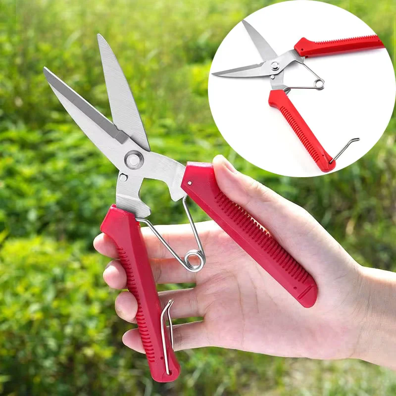 1/3/5/10PCS New 190mm Straight Head Pruning Shears Stainless Steel Non Slip Handle Garden Scissors for Bonsai Household Use