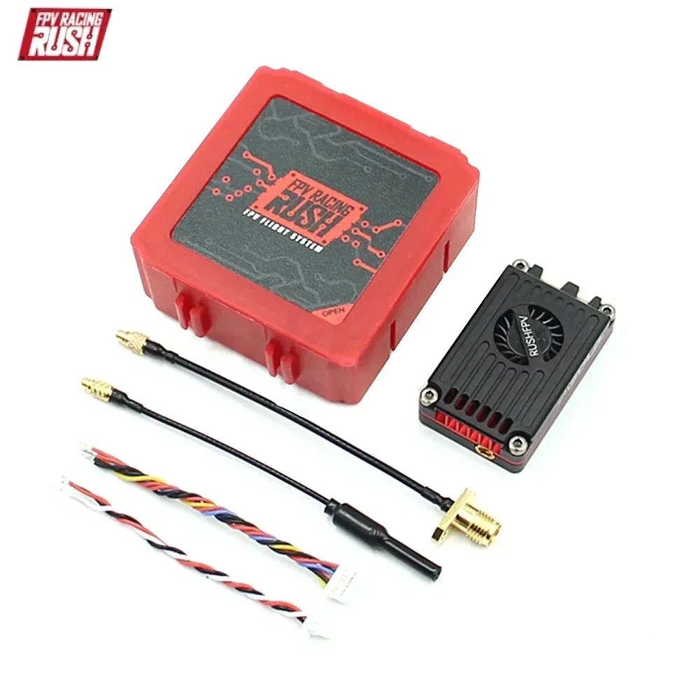 جهاز إرسال فيديو RUSH TANK MAX SOLO VTX 2.5W عالي الطاقة VTX 48CH مع غلاف CNC لطائرات بدون طيار RC FPV طويلة المدى ذات الأجنحة الثابتة