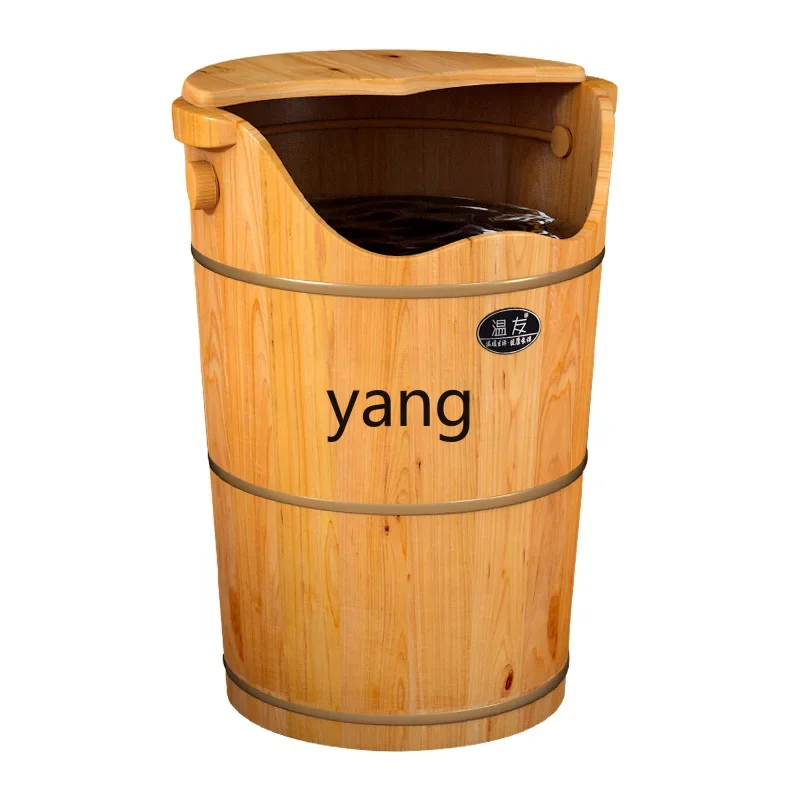 xyy foot soaking wooden bucket high depth household solid wood foot washing knee heating fumigation wooden bucket