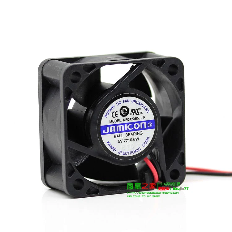 JFG For JAMICON KF04020B5L 4020 Double Ball Bearing 5V 4CM Cooling Fan