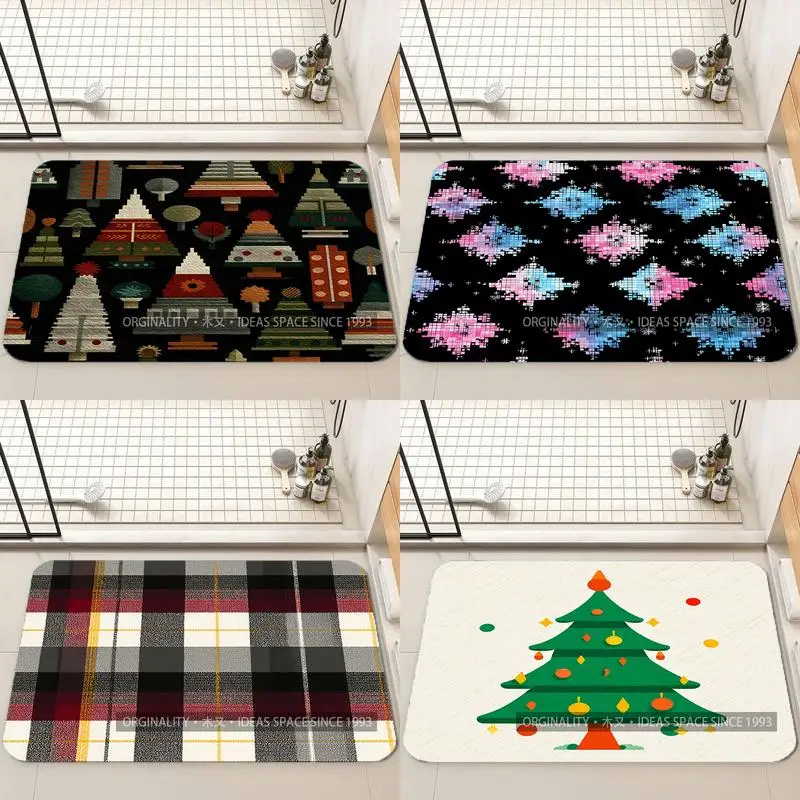 

Colorful Geometric Trees Mat Living Room Decoration Home Sofa Non-Slip Carpet Study Bedroom Tatami Children'S Soft Floor Mat