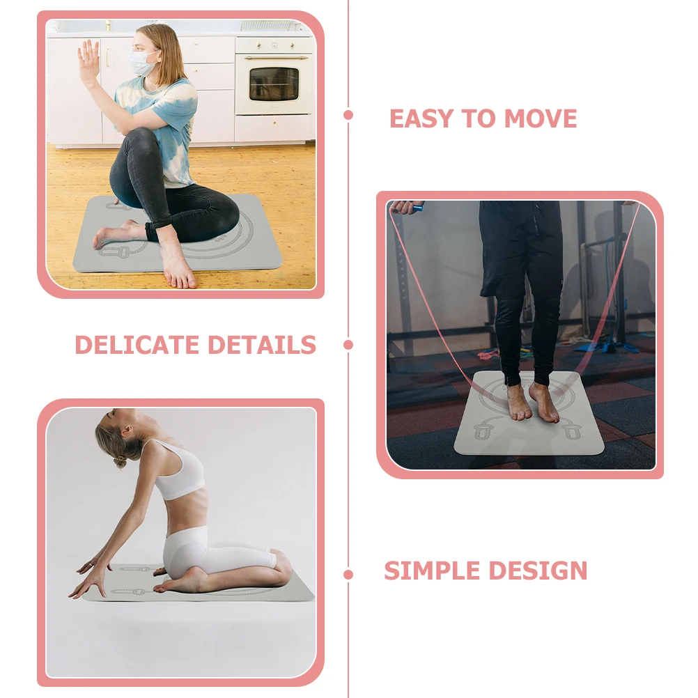 

Training Anti-slip Skipping Rope Mat Jump Shock-absorbing Pad Fitness Grey Tpe Mats