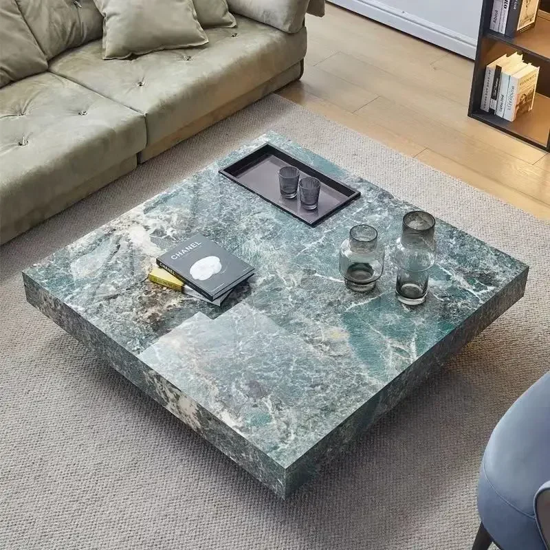 Sintered Stone Coffee Table Oversized Large Square Coffee Rock Plate End Table 2024 New Design