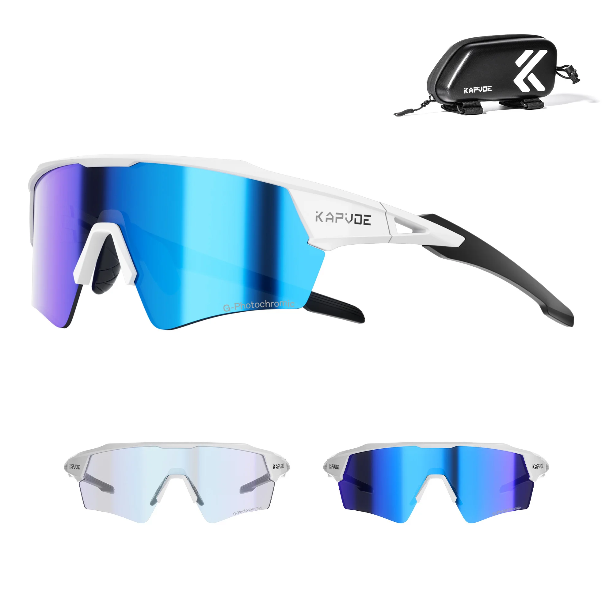 

Kapvoe New Photochromic Cycling Glasses Lightweight UV400 Sunglasses Men Women Bike MTB Outdoor Eyewear Riding Driving Running
