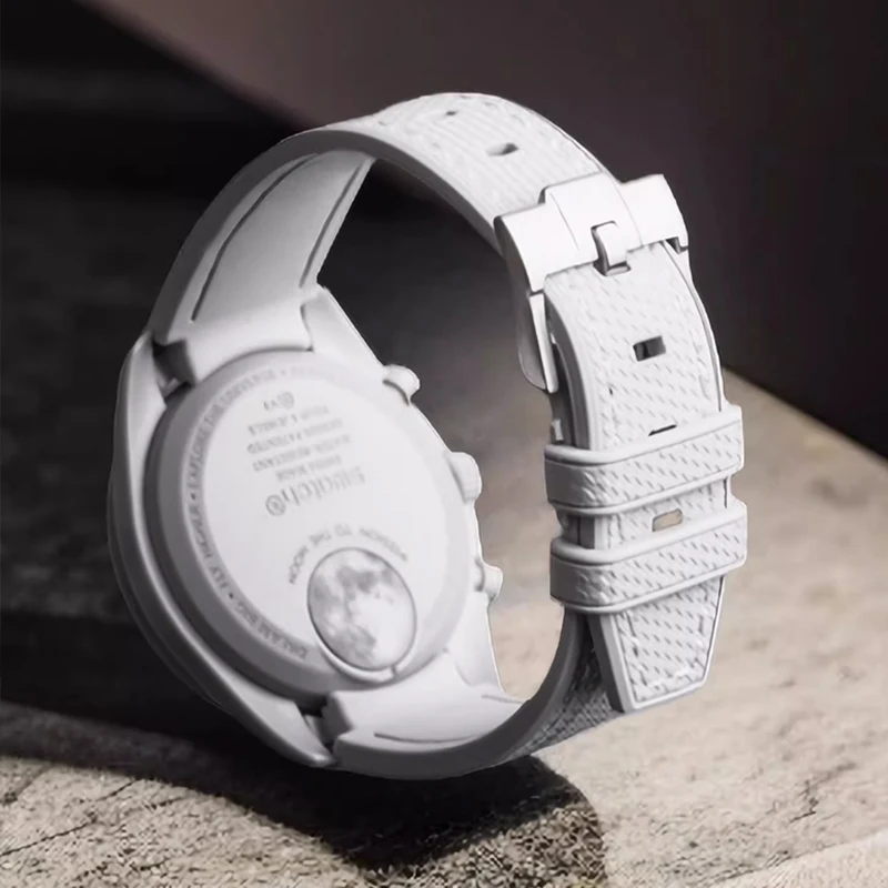 Pasek z gumy TPU do zegarka Omega X Swatch Co branded MoonSwatch 20mm z zakrzywionymi końcówkami, wodoszczelny, sportowy, silikonowy pasek do zegarka, bransoleta
