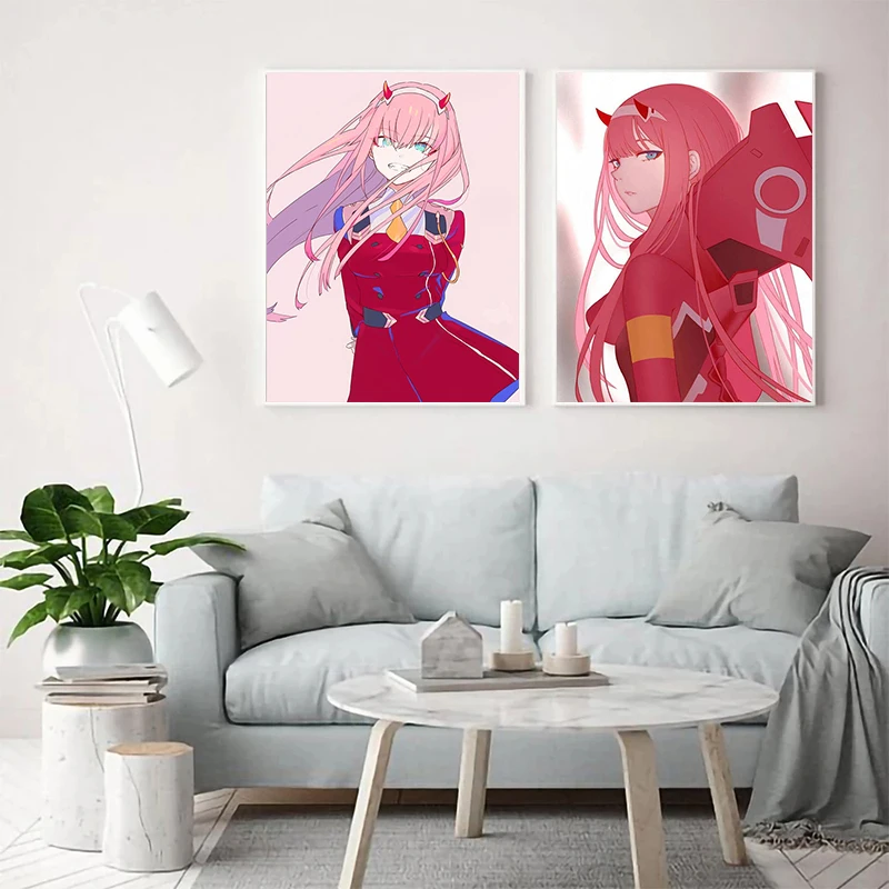 Japan Anime DARLING In The FRANXX Posters Cartoon 002 Decor Wall Art Canvas Painting Picture Printed Room Home Decoration Poster