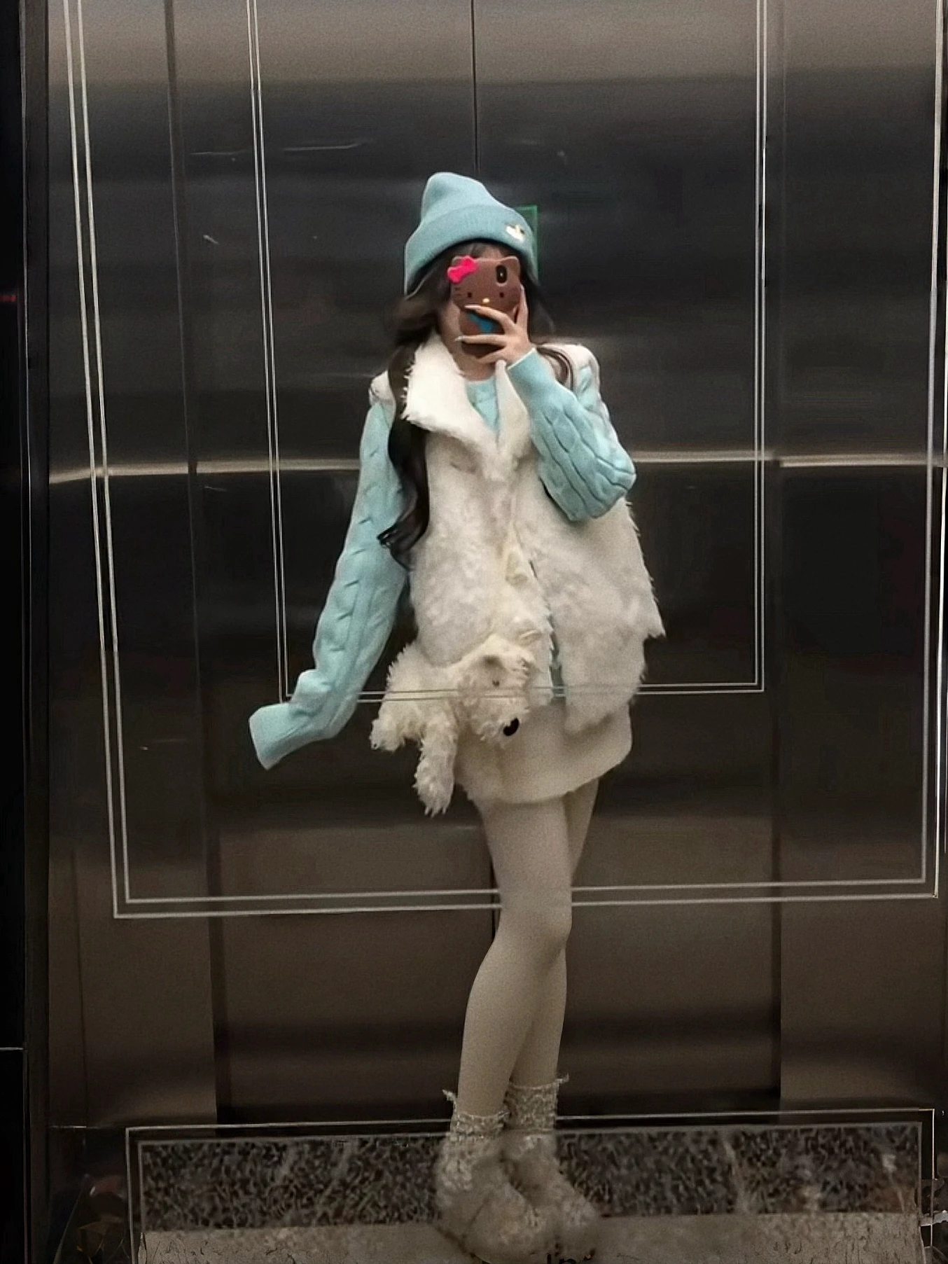 

Корейский мягкий белый жилет из меха ягненка, женский осенне-зимний новый теплый воротник-стойка в оправе Thiened средней длины Jaet