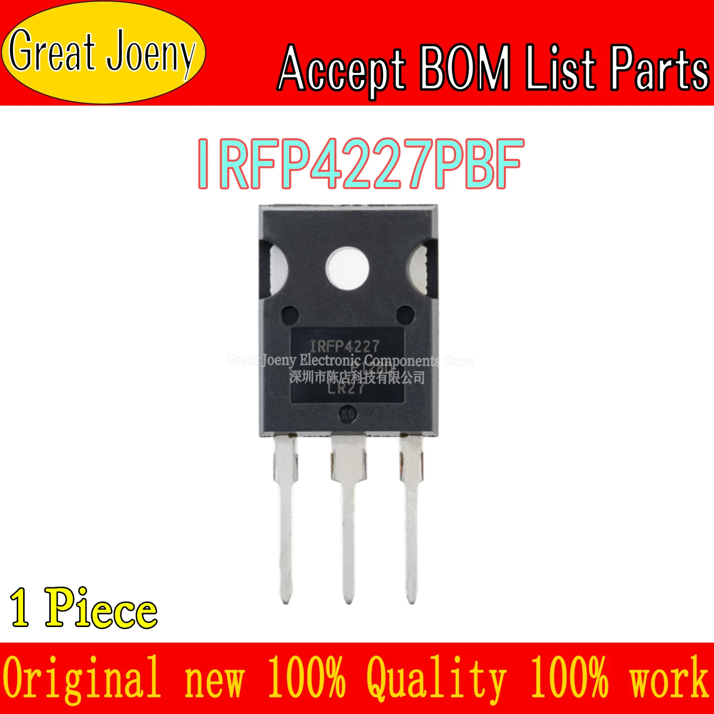 100% New Original IRFP4227 IRFP4227PBF IC Chipset TO-247AC