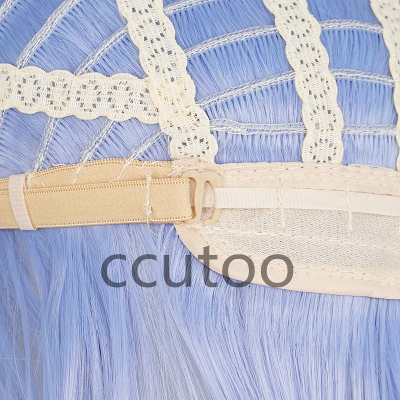 ccutoo Synthetic Rei Ayanami Wigs EVA Ayanami Rei Cosplay Short Blue Wig Heat Resistant Wigs Halloween + Headwear + Wig Cap