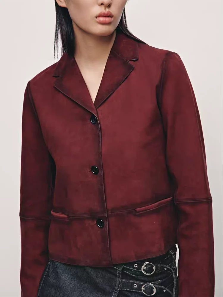 Sexy Faionable Loose Long Sve Suit Jaet Women's Casual Wear ZA2025 New Arrival 2025 Autumn Ethnic Stage Costume