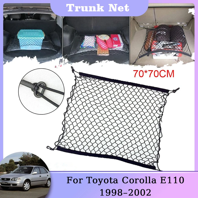 Trunk Storage Net For Toyota Corolla E110 Sprinter Carib Chevrolet Prizm 1998 1999 2000 2001 2002 Nylon Mesh Auto Rear Luggage