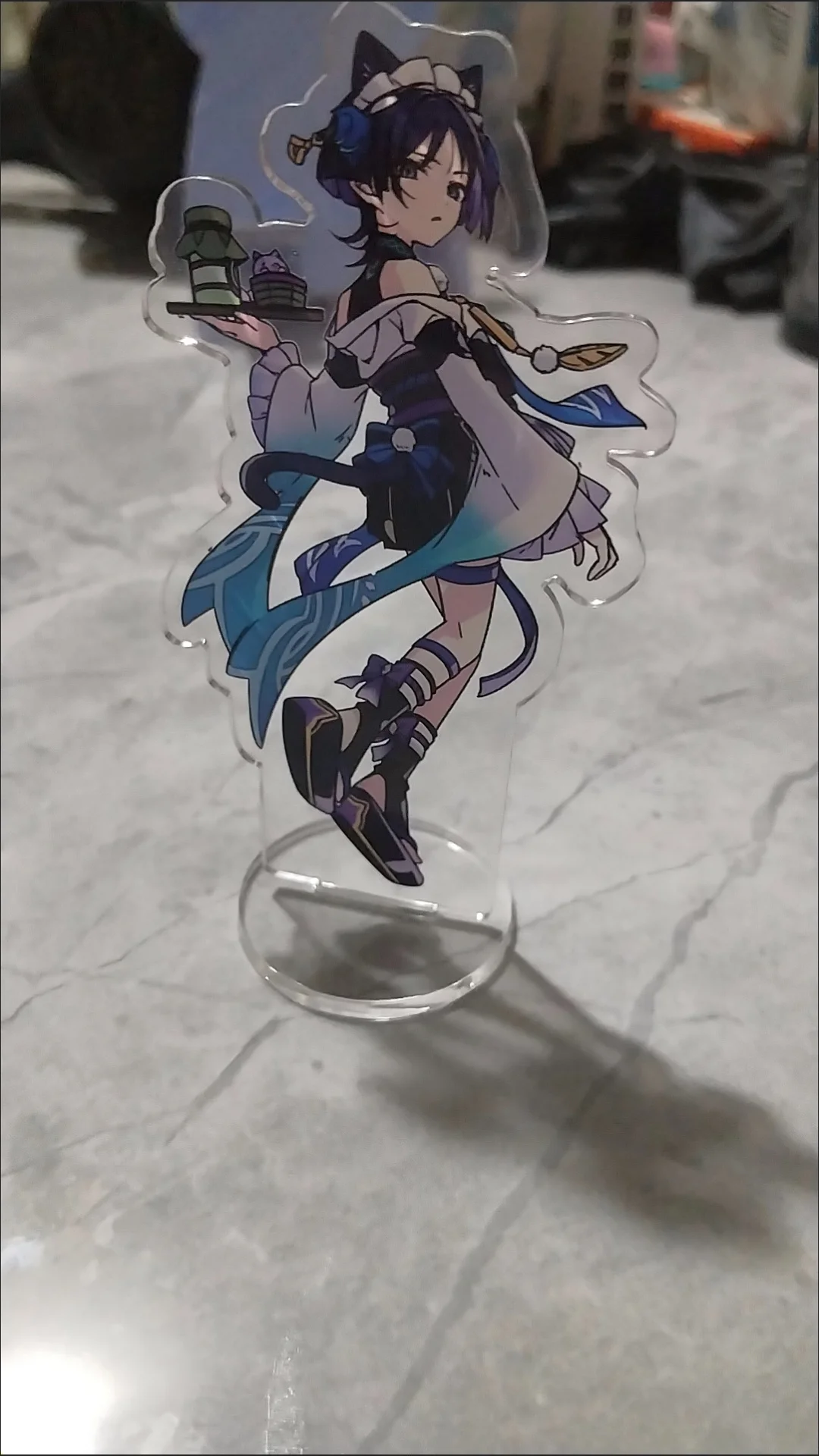 Picture 6: 2Pcs/Lot Anime Devil Balladee Scaramouche Wisdom Hat Guy Acrylic Stand Model Figure CosplayTabletop Ornament Decoration