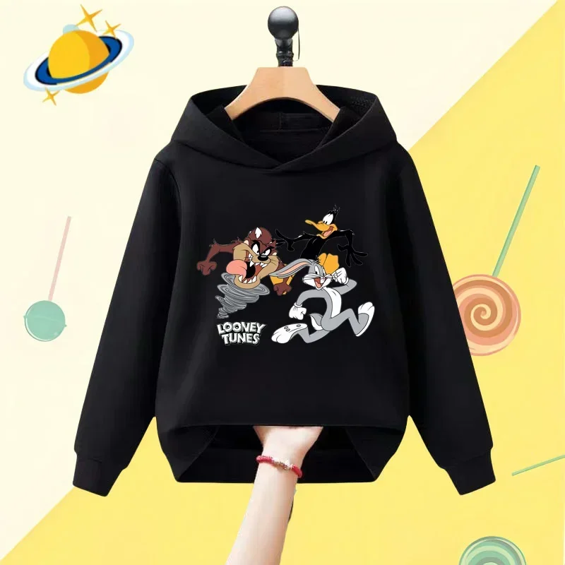 Anime Bunny Bugs Kids Hoodie Cartoon printed Autumn/Winter Long sleeve sweatshirt Boys Girls Kawaii casual top Harajuku