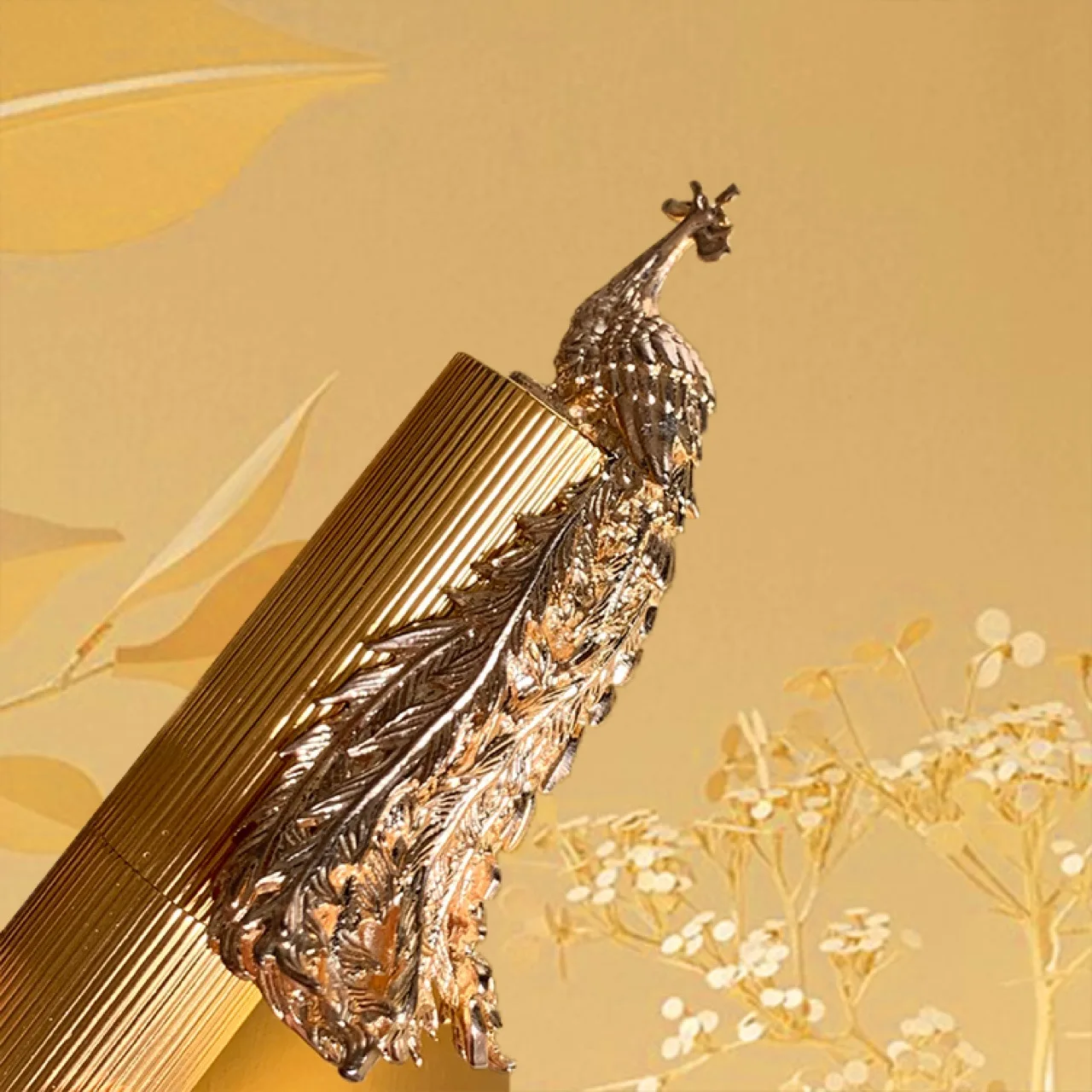 1pc Empty Lipstick Tube Luxury Metal 3D Gold Phoenix Lipstick Bottle 12.1mm DIY Super Luxurious Makeup Packaging Lip Balm Tube