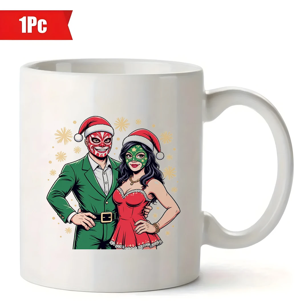 Joyful Christmas cartoon mug 11oz kids cup family office cup Christmas gift set stylish cartoon character design musthave for
