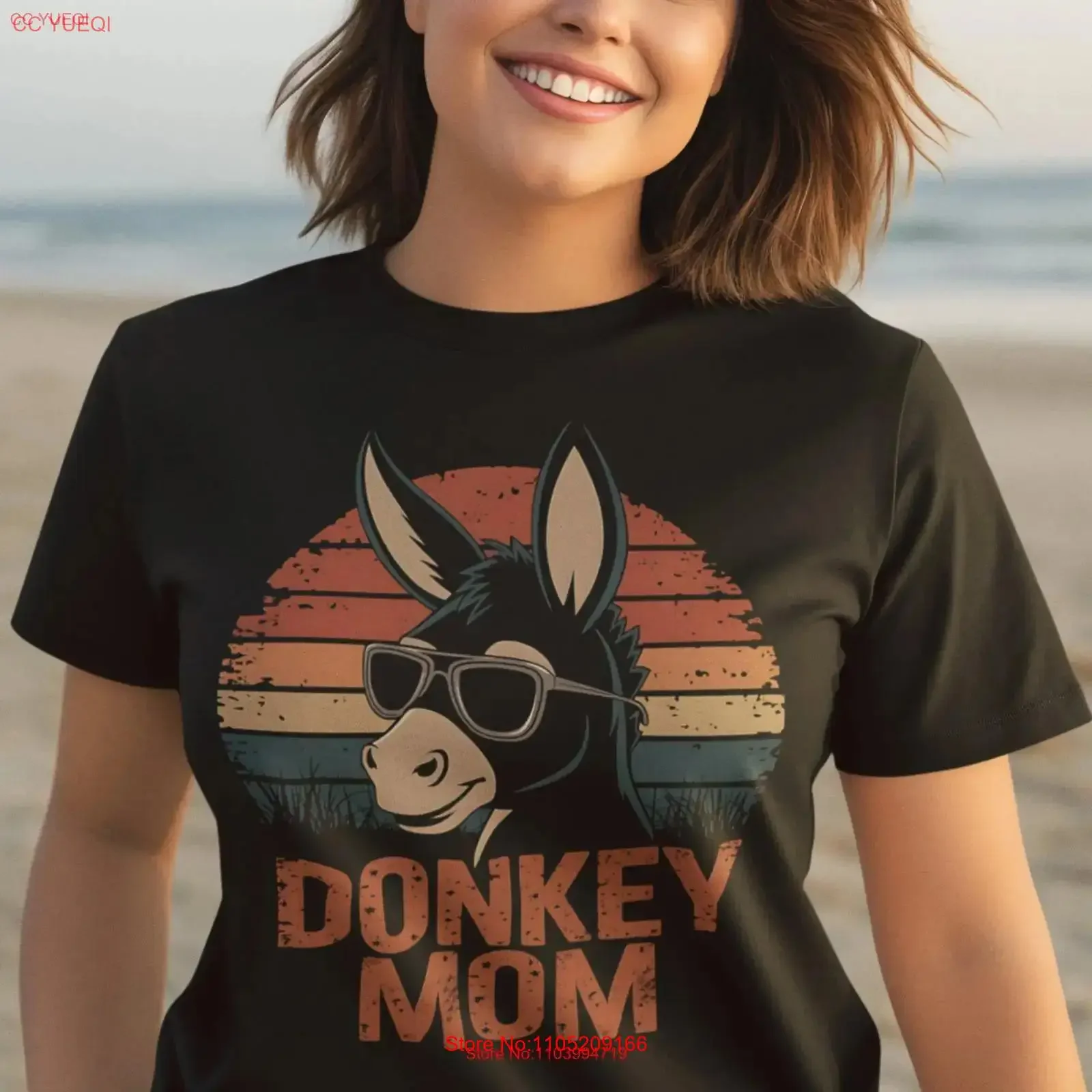 

Футболка с изображением осла и мамы, милый подарок на день матери, ферма, крутая одежда для нее, винтажная стираная унисекс, растянутая мода