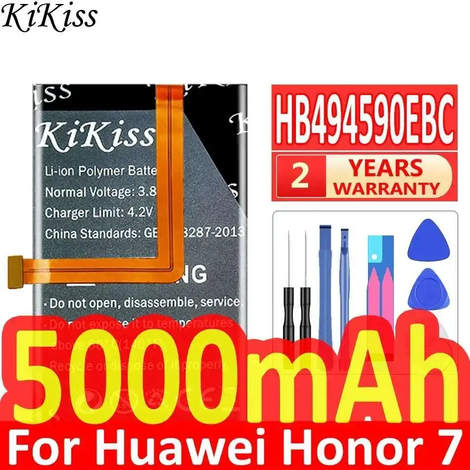 

5000Mah HB494590EBC Fast Charging For Huawei Honor 7 Glory Plk-TL01H Ath-AL00 Plk-AL10 G620 G628 Mobile Phone Battery