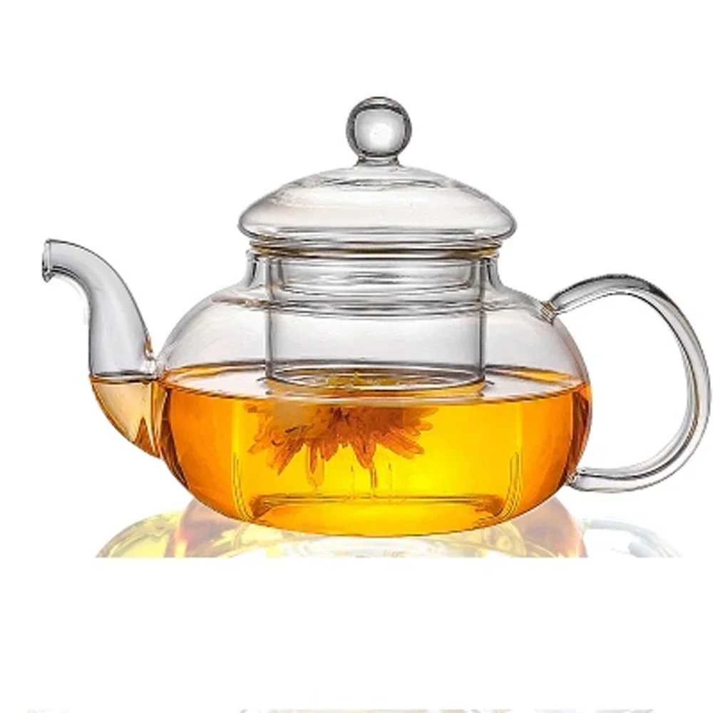 400 ~ 1000ml Good Heat-resistant Glass Teapot Puer Blooming Tea kettle Microwavable Stovetop Safe Tea Pot Onsale Teaware Giftset